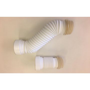 Uittrekbare flexibele WC afvoer 30-57cm wit