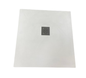 DOUCHEBAK COMPOSIET SOLID ECO 80.5X80.5 EGAAL LICHTGRIJS RAL7035