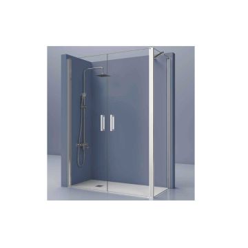 Pendeldeuren met zijwand Padel 6mm