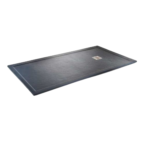Composiet Douchebak met Rand Stone Eco 100x140cm Granito Antraciet Ral7024