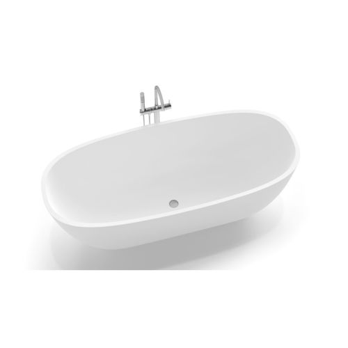 Vrijstaand Solid Surface ligbad Nilo 170x72cm mat wit 