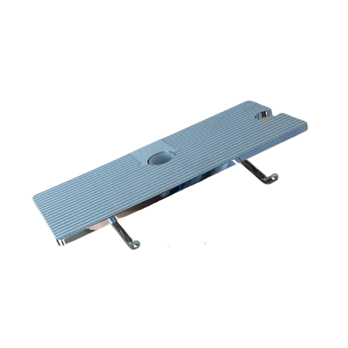 Planchet Metro 25x10cm met handdouchehouder chroom voor montage aan een glijstang