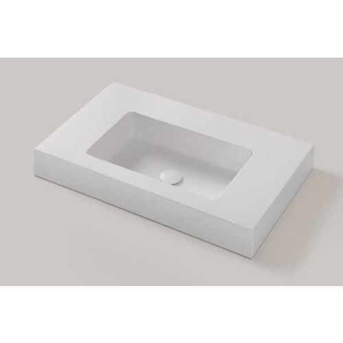 Vrijhangende composiet wastafel op maat Celine - tot 51cm diep