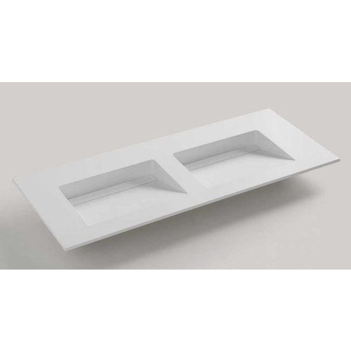 Composiet dubbele wastafel op maat  - Cosmo - tot 51cm diep