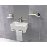 Solid Surface wastafel York 50x31cm mat wit