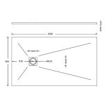 Composiet douchebak Slim Eco 90x160 cm leisteen Cementgrijs 7037