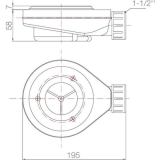Composiet douchebak met rand Stone Eco 90x90 Leisteen Betongrijs Ral7004