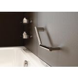 Design badgreep Lux gebogen chroom