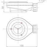 Composiet Douchebak met Rand Stone Eco 100x140cm Granito Antraciet Ral7024