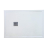 Composiet douchebak met rand Stone ECO 85x125cm Egaal Wit RAL9003 