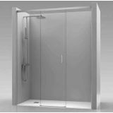 3-delige Douchewand met schuifdeur Cosmo - 6mm