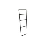 Vrijstaande handdoek ladder Eternal 45x150cm mat zwart