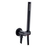 Handdouche set Nero mat zwart inclusief houder met waterinlaat en slang