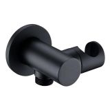 Handdouche set Nero mat zwart inclusief houder met waterinlaat en slang