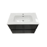 Badmeubel Onyx 80cm Antraciet Glans met Keramische wastafel