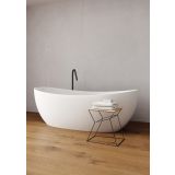 Vrijstaand  Solid Surface ligbad Aran 180x85cm mat wit