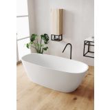 Vrijstaand Solid Surface ligbad Nilo 170x72cm mat wit 
