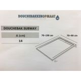 Composiet Douchebak Subway Eco 90x140cm Egaal Wit Ral9003
