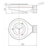 Composiet Light douchebak kwartrond Chicago met rand 80x80cm wit