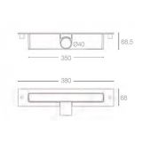 Composiet douchebak One Eco 80x180 cm granito wit