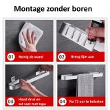 Handdoekhouder Eclipse 30cm zwart