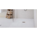 Composiet douchebak Slim Eco 90x100 cm leisteen wit