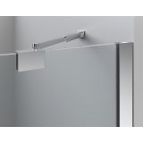 Draaideur met vaste deel Tedy - 8mm - Scharnieren op wand