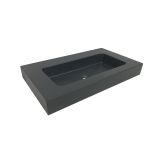 Composiet wastafel Cuadro 80,5x45,5 cm Egaal Antraciet RAL7016