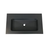 Composiet wastafel Cuadro 80,5x45,5 cm Egaal Antraciet RAL7016