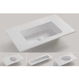 Solid Surface wastafel op maat Celine - tot 51cm diep