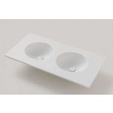 Composiet dubbele wastafel op maat  - Celine - tot 51cm diep