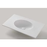 Solid Surface wastafel op maat Celine - tot 51cm diep